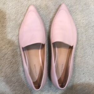 14th & Union Pale Pink Leather Upper Women Pointed Toe Slip on Loafer Shies-9